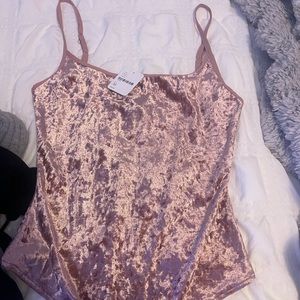 Free people velvet tank bodysuit size medium